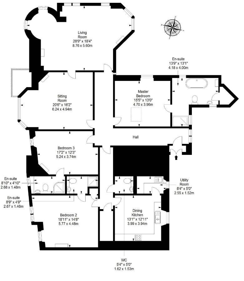 Luxury 3-Bedroom Apartment With Stunning Views At Ramsay Garden Эдинбург Экстерьер фото